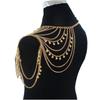 Layered Tassels Costume Armband Gold Body Chain Vintage Necklace Shoulder Chain  Ladies