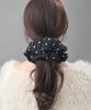 VINGTAINE Dot Voluminous Scrunchie with Ruffles for Chic and Elegant Perfect for Updos, Adults, Women, HS-226