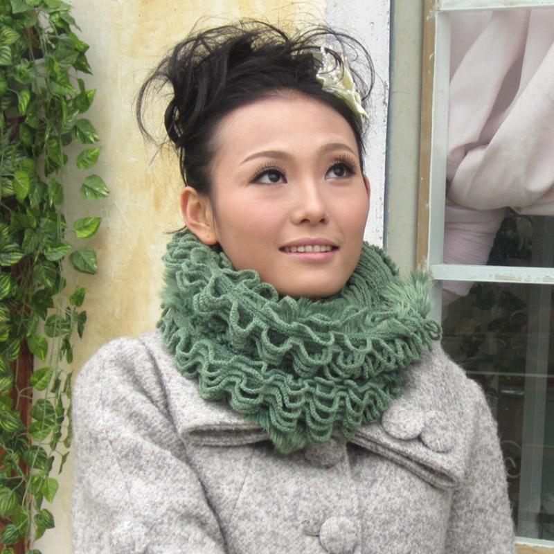 Autumn and winter warm knitted wool imitation cashmere solid color scarf women's scarf fashionable and versatile