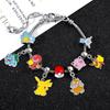Anime Bracelet for Women, Cute Cartoon Pikachu Pendant, Metal Enamel Charm Bangle, Fashion Jewelry, Hand Chain Gifts