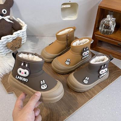 Kinder Cartoon Schneestiefel 2025: Warme, wasserdichte, rutschfeste Winter-Baumwollschuhe mit Samtfutter