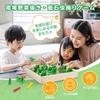 FlyCreat Wooden Montessori Shape Matching Toy - Farm Vegetable Pulling and Magnetic Bug Catching Game, Vegetable and Color Recognition, Shape