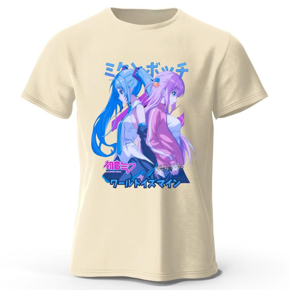 Summer New Hatsune Miku Printed Pure Cotton Tshirt Menswomens Daily Fashion Casual Comfortable Plussize Short Sleeves