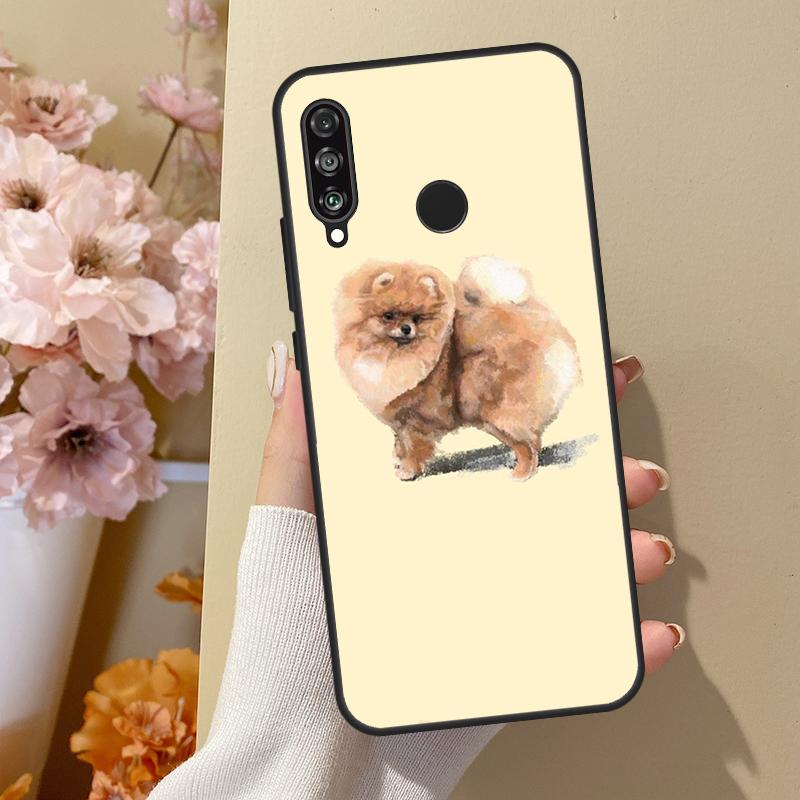 Pomeranian Dog Case For Huawei P30 Pro P50 P20 P40 Lite Nova 5T P Smart 2019 2021 Cover For Honor 50 Lite