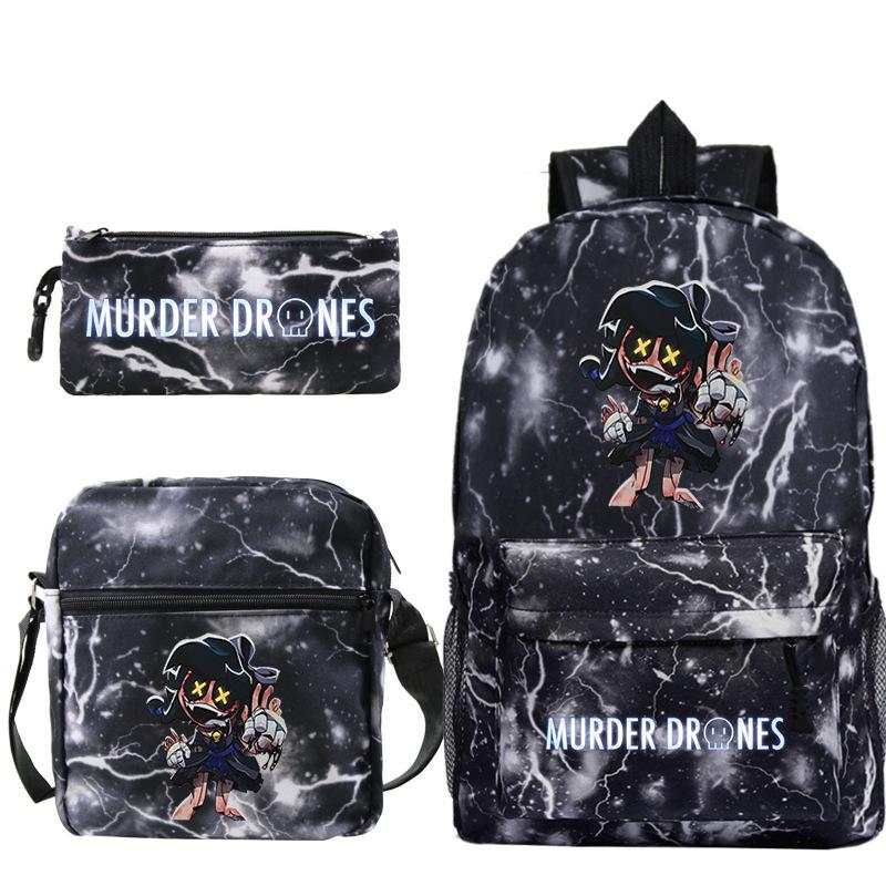Neuer Murder Peripherie-Trend Schulterrucksack-Set Lässige Stiftetasche Grund- und Sekundarschultasche
