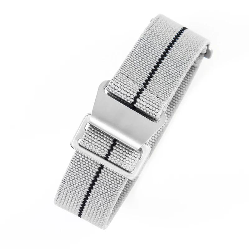 18 20mm 22mm Elastisches Uhrenarmband Nylon-Uhrenbänder Universelles Stoff-Armband für Herren Smartwatch Fallschirmtaschen-Armband für Tudor