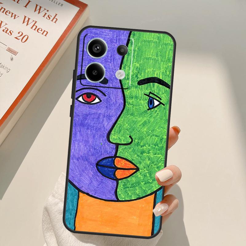 Painting Picasso Abstract Art Funda For Xiaomi Redmi Note 14 13 10 11 12 15 Pro Plus Case For Redmi 15 14C 12C 10C 13C 15C