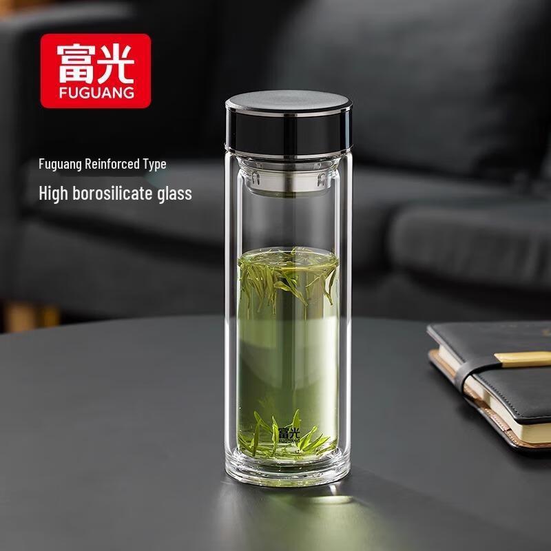 Fuguang Double-Layer Glass Tea Infuser Bottle