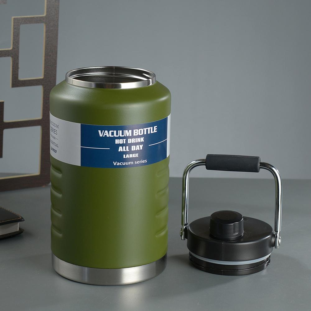 2L Large Capacity Vacuum Flask 304 Stainless Steel Vacuum Bottle Outdoor Portable Water Bucket Cold And Heat Preservation Bucket