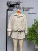 European & American Style Women's Polka Dot Bubble Jacket with Stand Collar