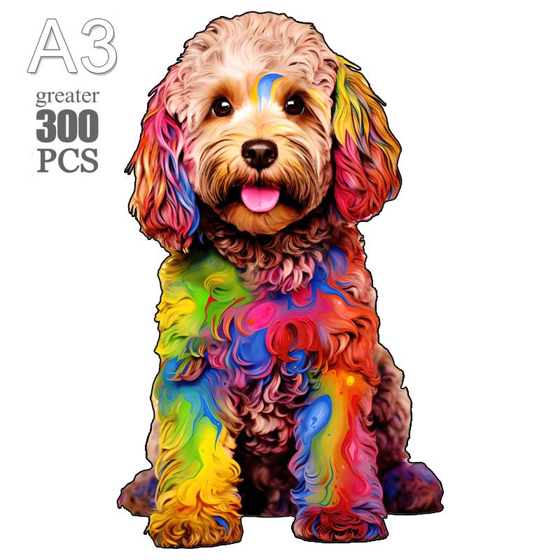 Wooden Puzzle Adult Kids Jigsaw Puzzles Puppy Dog 3D Animal Puzzles Boutique Gift Box Packaging Children Christmas Gifts Toys