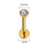 Right Grand ASTM F136 Titanium 18G/16G Threadless Push Pin Flat Back Stud 2/2.5/3/4mm CZ Cartilage Tragus Helix Nose Piercing