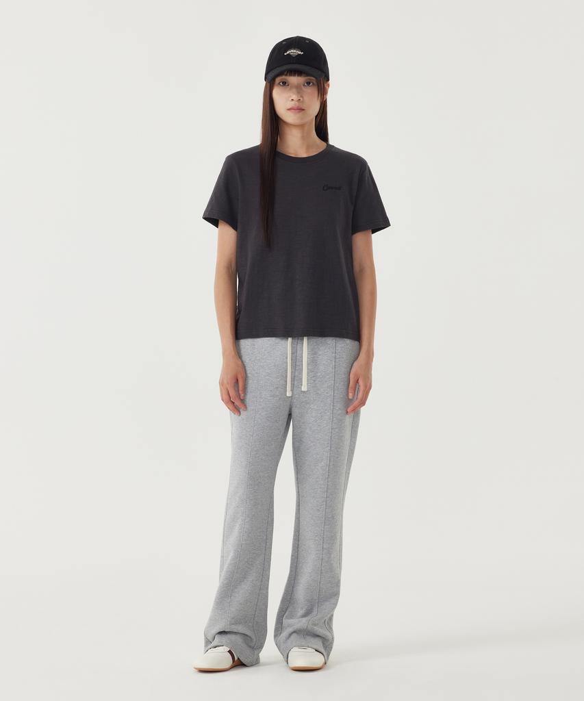 COVERNAT WOMAN Circus Graphic Short Sleeve T-Shirt Charcoal
