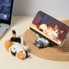 Resin Adorable Tabby Orange Cat Phone Holder Ornament