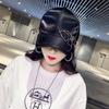 Fashion Women Rhinestone Butterfly Baseball Hat, Shiny Satin Sun Cap with Crystal Brim Decoration, Adjustable Elegant Casual Peaked Visor Hat