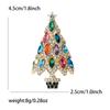 Christmas Classic Rhinestone Tree Brooches for Women Unisex Plant Pins Event Party New Year Gifts Decoration Clothes Accessories