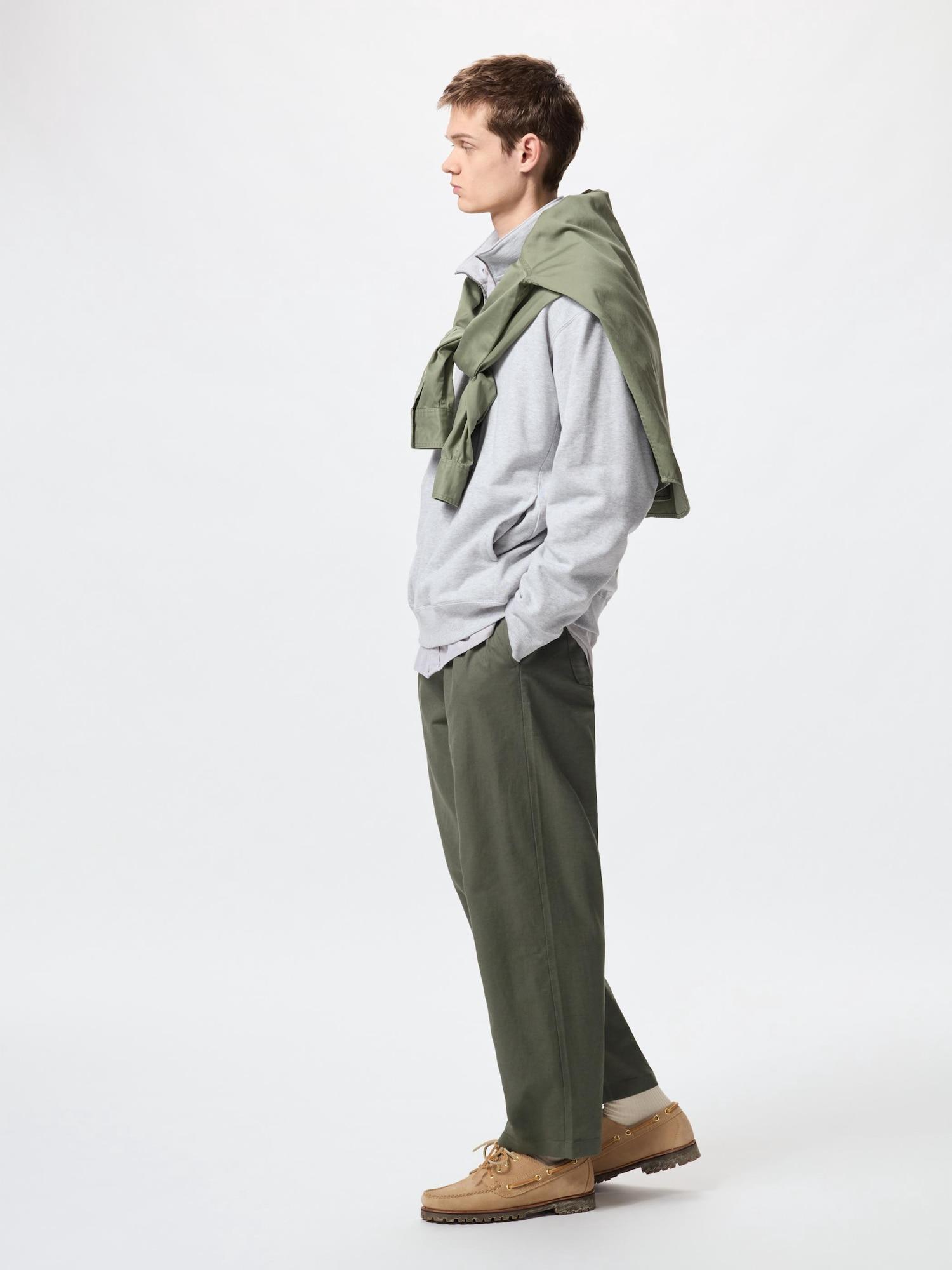 

Uniqlo Легкие брюки длиной до щиколотки из льняной смеси