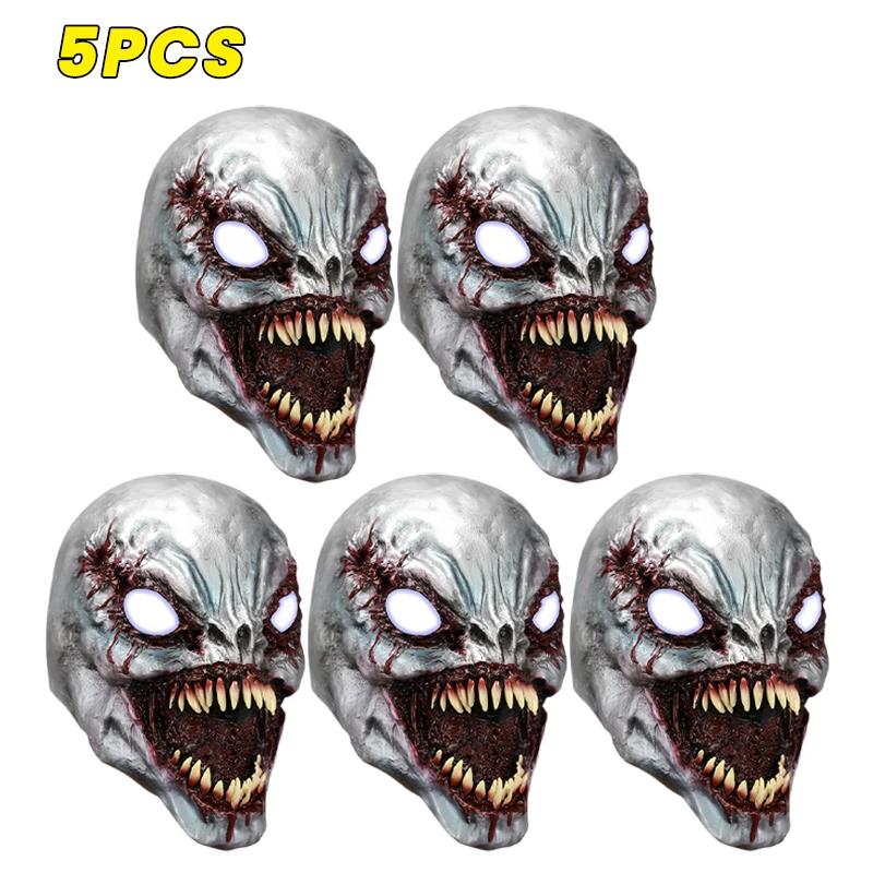 Movie 2025 New Venom Led Mask Helmet Mask Latex Halloween Gloves Cosplay Funny Masquerade Props Costume Props Party Gift Kids