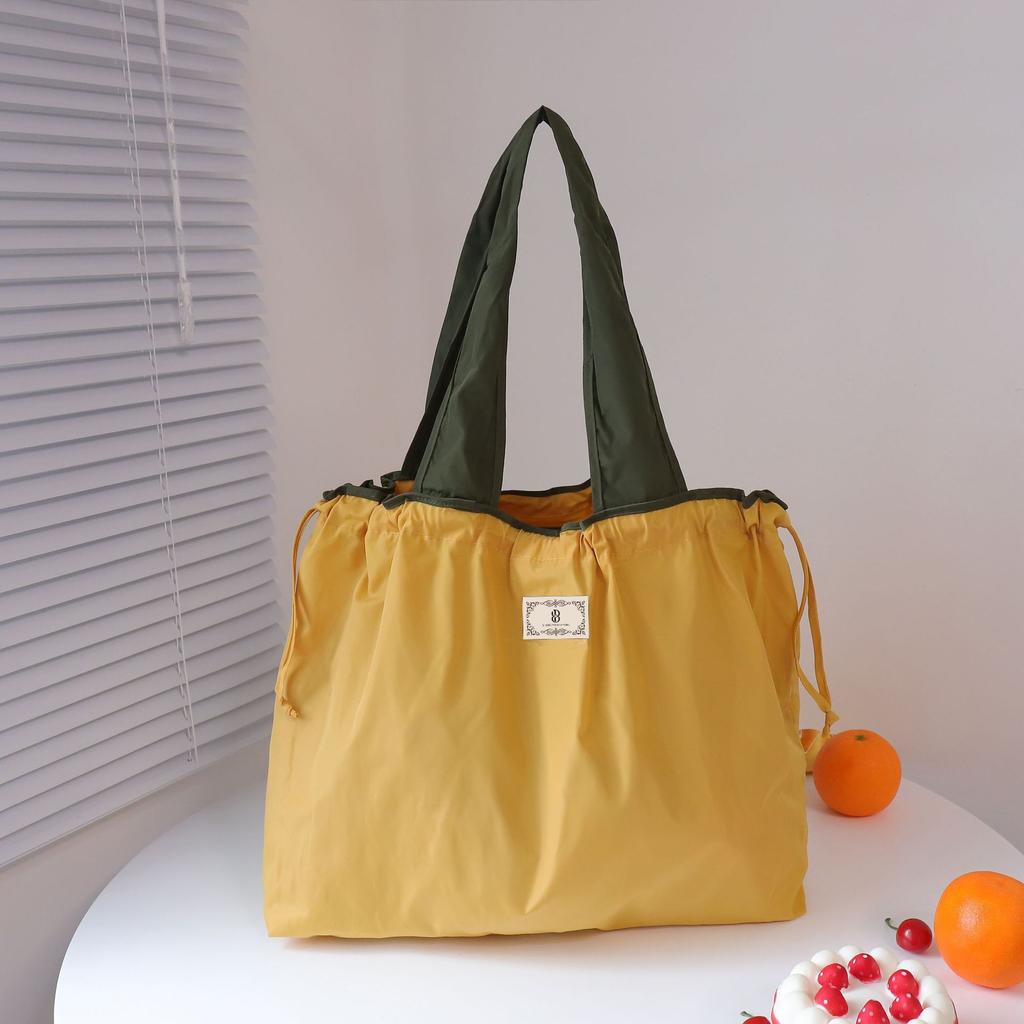 Foldable Eco-Friendly Shopping Bag, Single Shoulder Handbag, Portable Supermarket Grocery Bag, Large Capacity