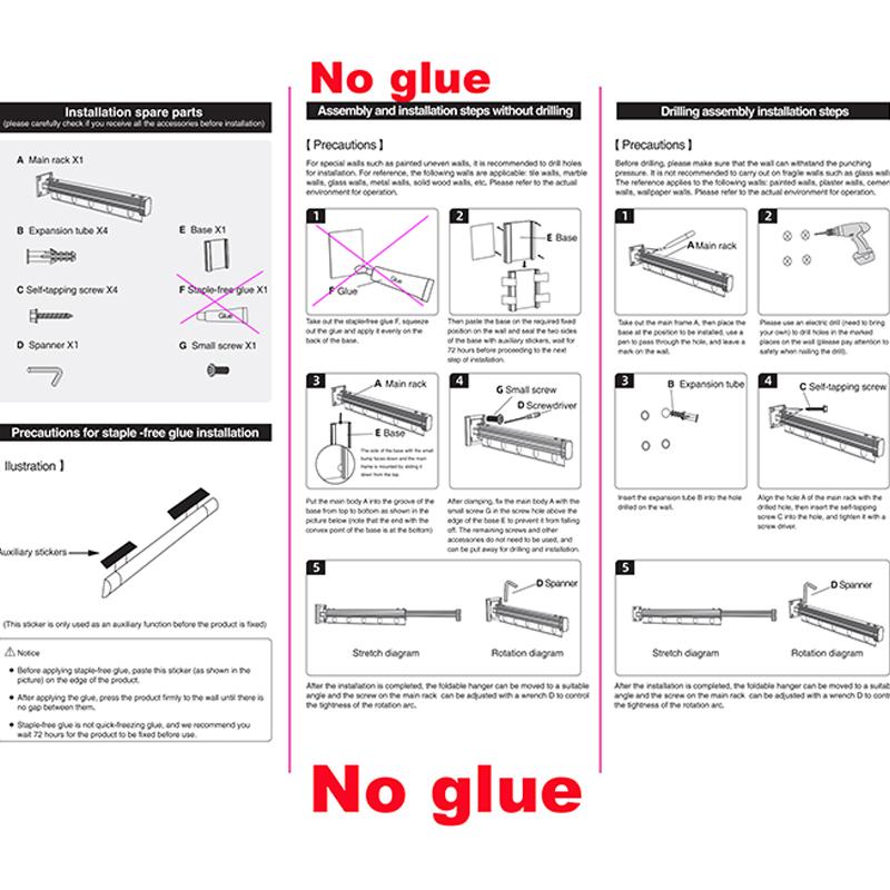 Aluminum Alloy Folding Drying Rack, Clothes Drying Rack,  Wall-mounted Collapsible Drying Rack, Space Saver Clothes dryer