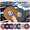 2pcs Car Suede Coaster Water Cup Holder Drink Pad Auto Interior Accessories For Volkswagen VW Golf 4 6 7 GTI Tiguan Passat B5 zr8