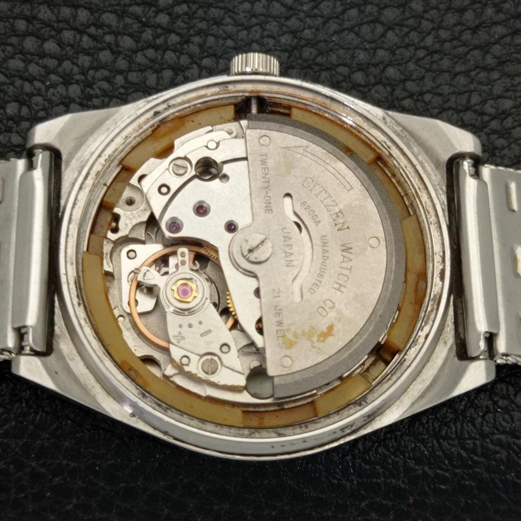 Citizen AUTOMATIC VINTAGE 8200 JAPAN MENS BROWN COLOR DIAL WATCH A702135-5 R208-a702135