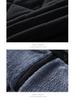 2024 Winter Men's Solid Color Quilted Stand Collar Cotton Jacket with Velvet Lining