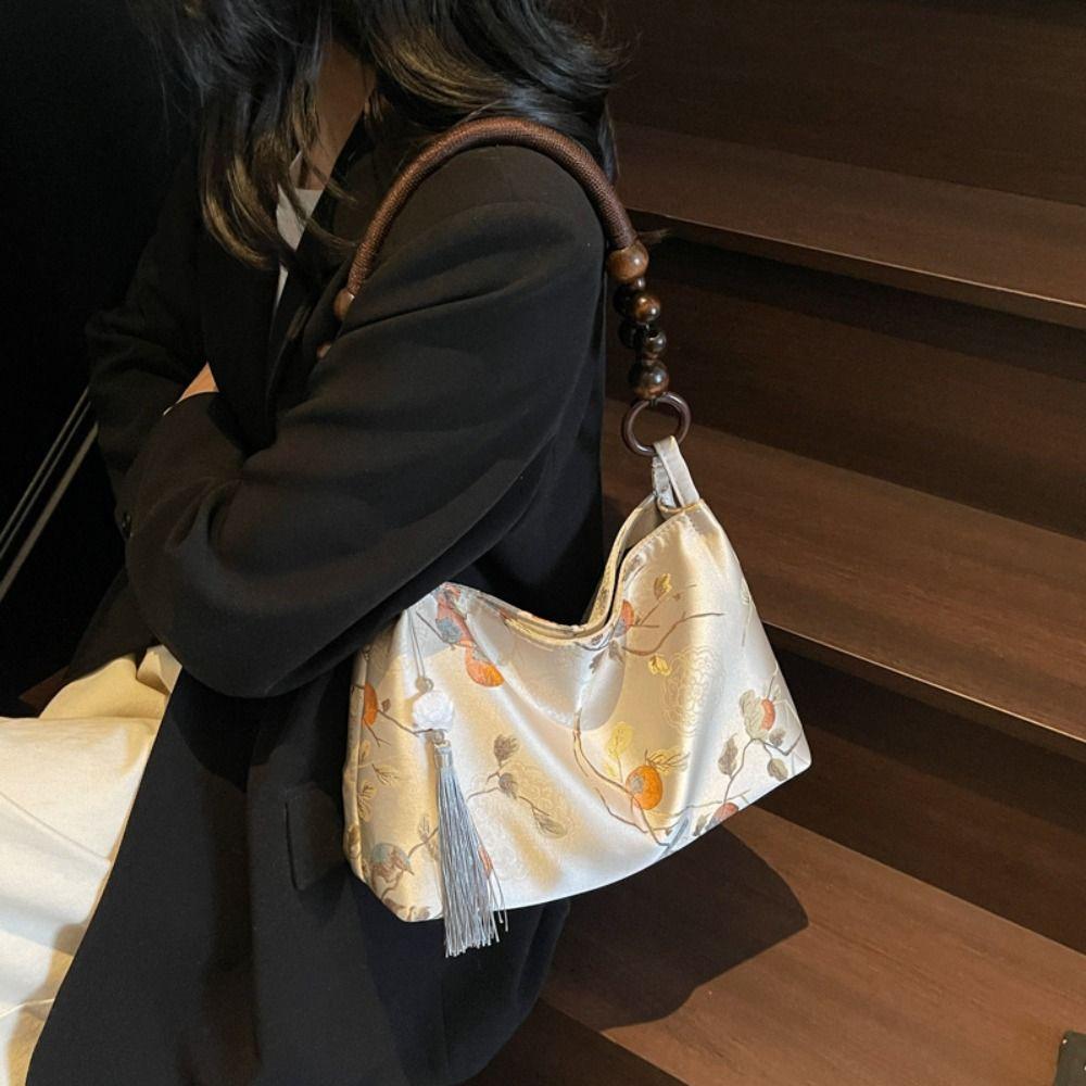 Large Capacity Embroidery Shoulder Bag Chinese Style New Chinese Style Handbag  Girls