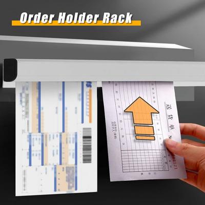 Restaurant Ticket Holder Strip, Restaurant Order Ticket Holder Check Rack Receipt Ticket Bill Clip Order Holder Rail Aluminium for Restaurant Office