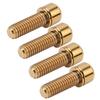 4Pcs Portable M6x18 Titanium Alloy Mountain Bicycle Road Bike Stem Screw High Strengthgolden