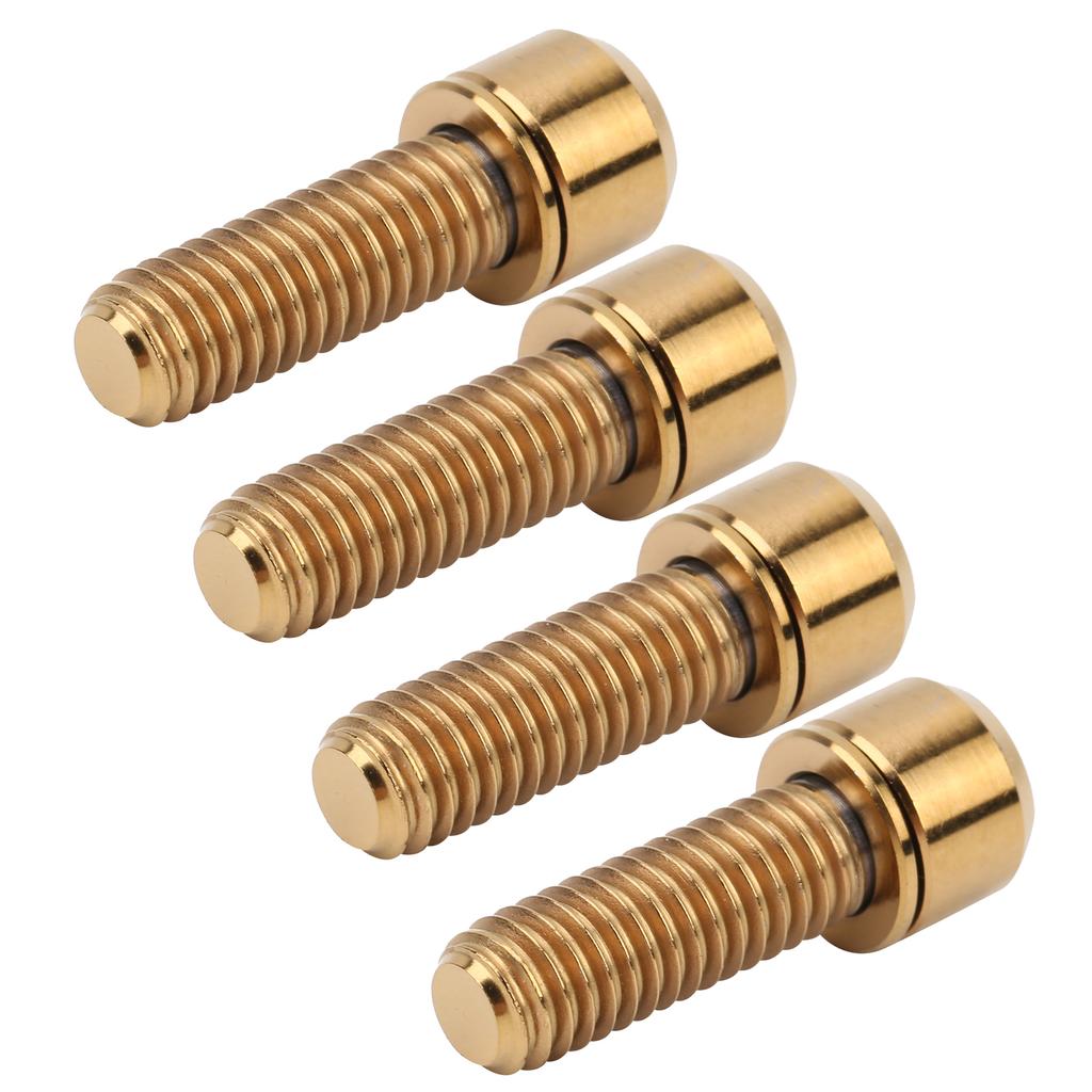 4Pcs Portable M6x18 Titanium Alloy Mountain Bicycle Road Bike Stem Screw High Strengthgolden