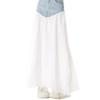 2026 Summer New Retro Irregular Splicing Cowboy Skirt for Women, Versatile and Slimming, Denim Half Body Skirt, Long Style