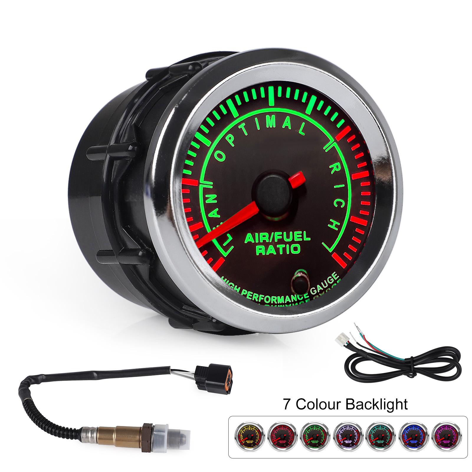 

Air Fuel Ratio Gauge with Sensor Pointer Narrowband Air Fuel Ratio Afr Meter with Stepper Motor 7 Colors 2 52mm 12V
