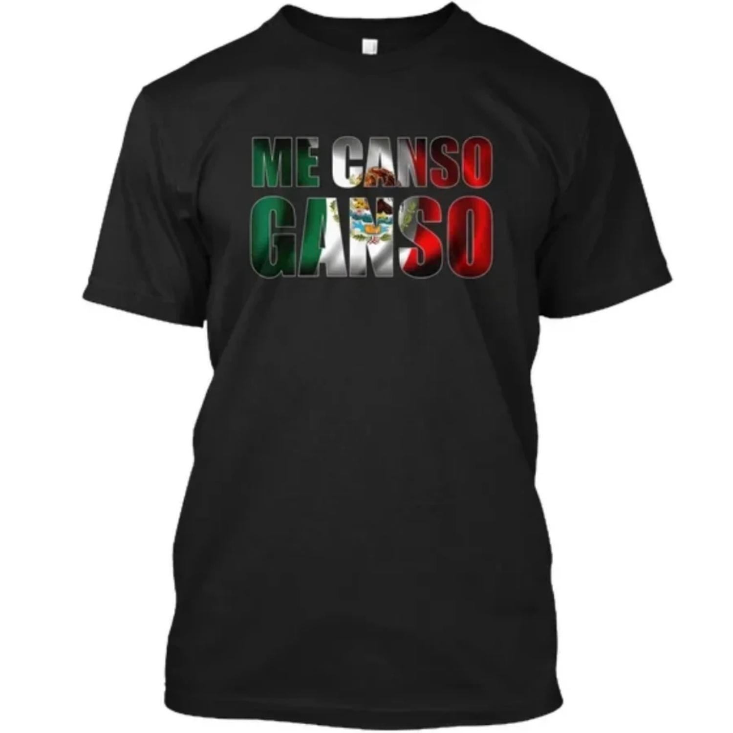 Interesting Mexican Flag Me Canso Ganso Amlo T-Shirt 100% Cotton O-Neck Summer Short Sleeve Casual Mens T-shirt Size S-3XL S чёрный