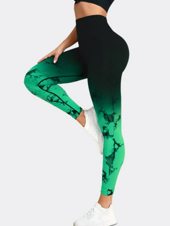 Gradient High Waist Yoga Leggings: Fat Burning, Hip Lifting, Tummy Control Fitness Pants