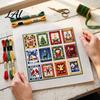 Hilos y Herramientas de Bordado Kit de Punto de Cruz Navideño Vacaciones de Invierno DIY Recuerdos Bordados de Navidad Kit de Manualidades para Árbol para Adultos Decoración del Hogar Manualidades