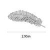 Rhinestone Bb Clip Elegant Large Women Barrette Hair Side Clip Crystal Hairpins Feather Hair Clips