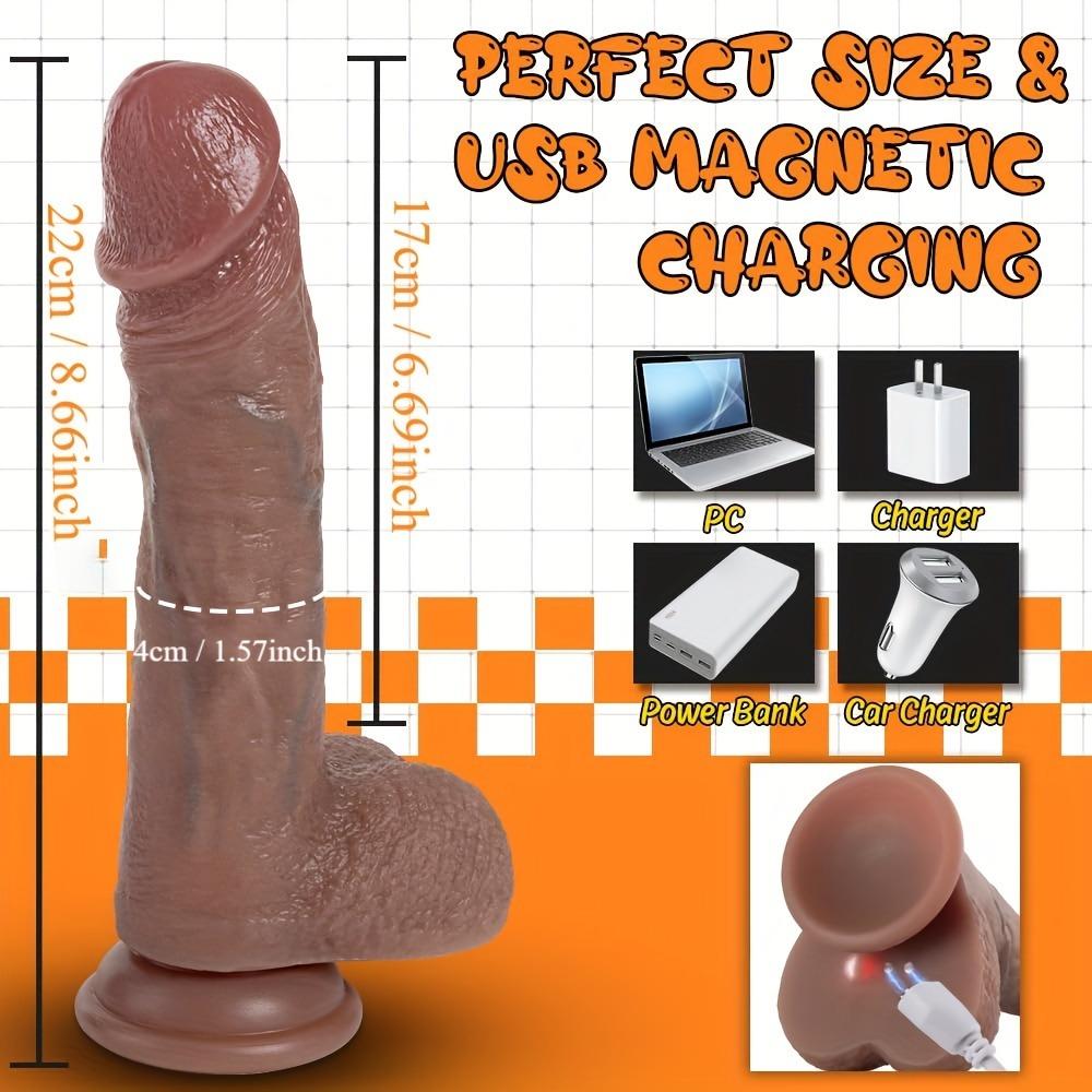 Realistické otočné dildo o 360° pro anální stimulaci bodu G s režimy vibrací a vyhřívání Teleskopické dildo na dálkové ovládání Sexuální hračky pro dospělé