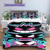 Anime Gengar Printed Bedding Set 3 Piece Soft Microfiber Duvet Cover Set Teens Game Room Decor No Sheet No Filling
