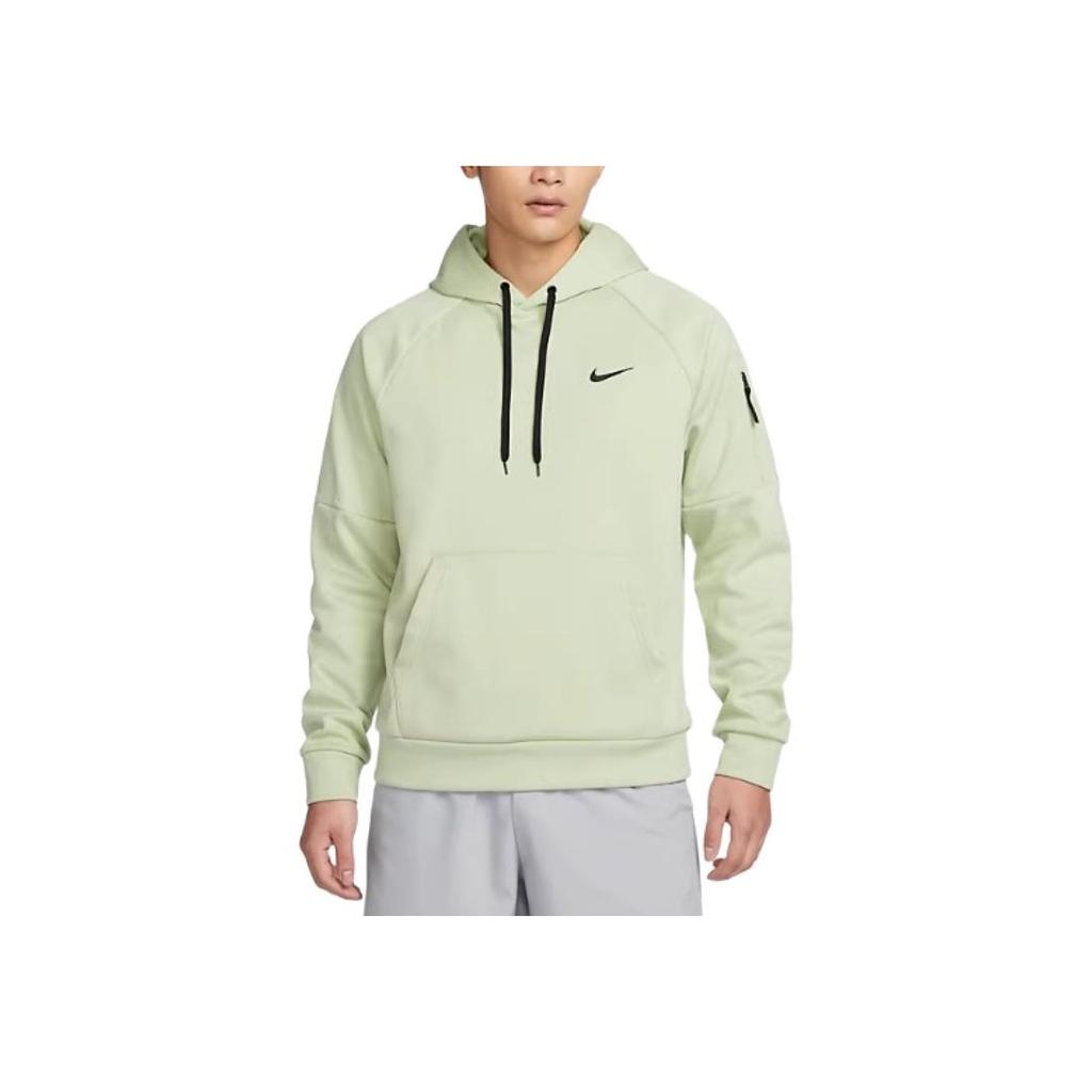 Nike Solid Color Training Pullover Hoodie Long Sleeve Men Tops Green DQ4835-371