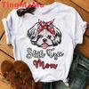 Maminka Tričko Ženy Harajuku Letní topy Kreslený Shih Tzu Grafika Trička Kawaii Módní Unisex topy