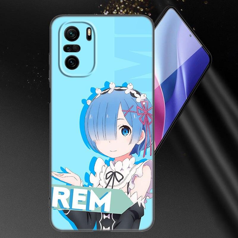 Anime Cute REM Phone Case For Xiaomi Mi POCO X3 NFC GT M4 M3 12 11T 10T Pro A3 11 Lite NE 5G 12X 11i F3 Soft TPU Black Cover