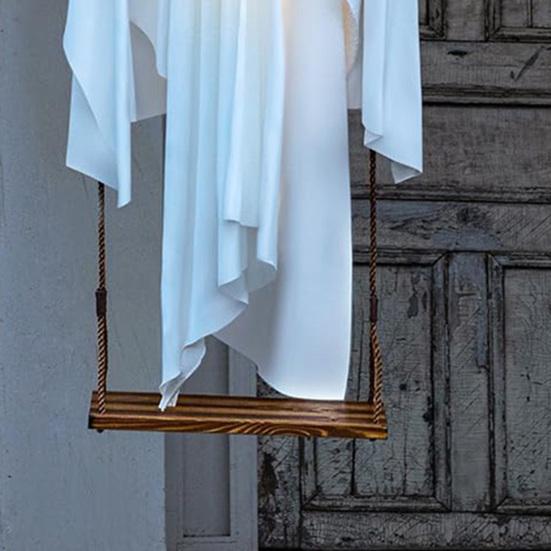 Halloween Outdoor Swing Ghost Decor 5 FT Large Hanging Swing Ghost for Front Porch Yard Tree Haunted House Party Decor