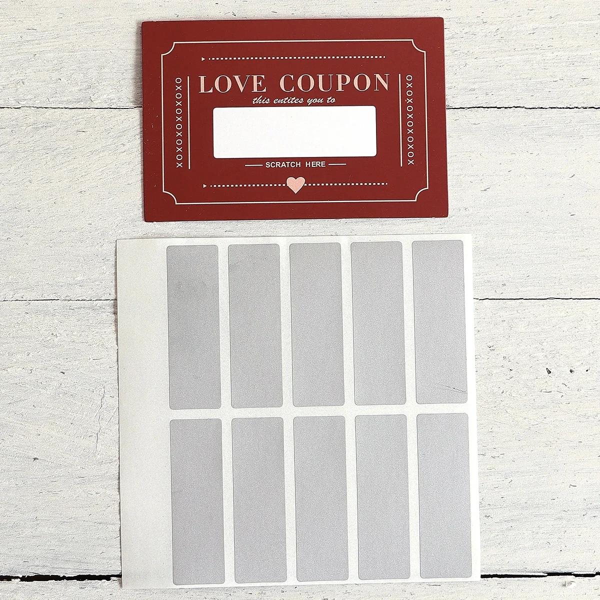 

Скретч-купоны любви, 10 штук, Сделай сам купоны любви на День святого Валентина, Креативные подарки на день рождения для парней