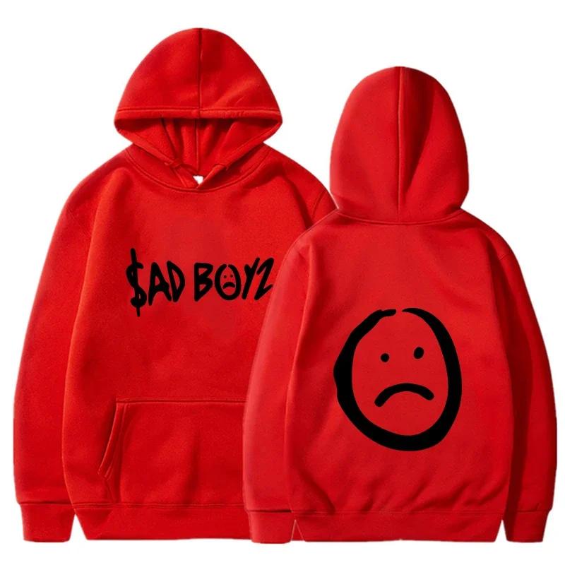 Autumn Winter Junior H Sad Boyz Printed Hoodie World Tour Merch Street Men's and Women's Hoodie Hip Hop Warm Hoodie