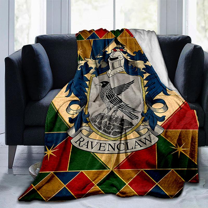 Ravenclaw House Crest Poster - Hogwarts School of Witchcraft and Wizardry DecorPrint Blanket, Soft Blanket For Sofa Office Bed And Travellin