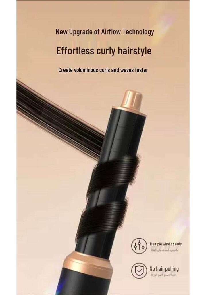 Cross-border Exclusive 5-in-1 Hair Dryer & Styling Comb with Detachable Nozzle and Self-Suction Curling Iron
