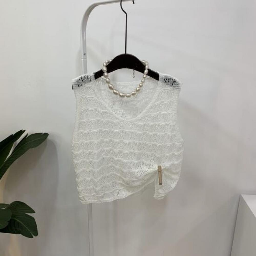 C S In The Room SleeveleSS Knit Wave punCh 5Color