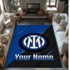 Inter Milan Printed Crystal Velvet Rug Non‑Slip Crystal Velvet Carpet For Sofa Bedroom Indoor Home Decoration