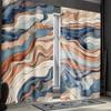 2pc Marble wave pattern curtains, polyester fabric, machine washable, suitable for living room/bedroom decoration